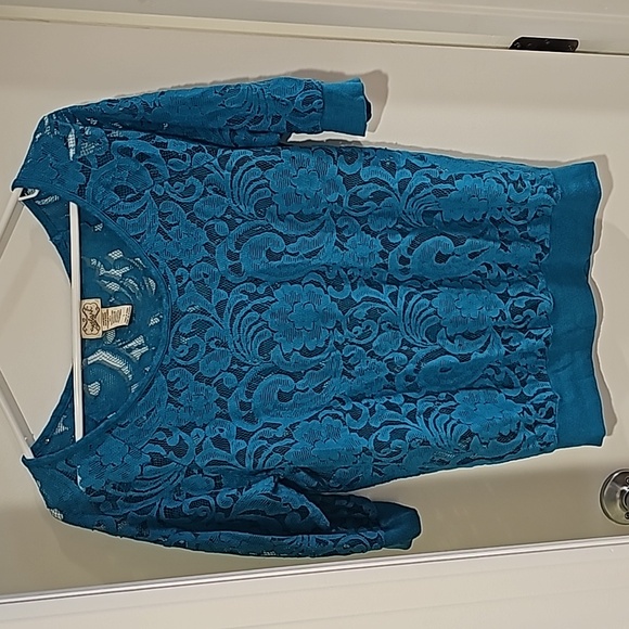 Eyelash Couture Large Top Turquoise Over Top - Picture 7 of 8